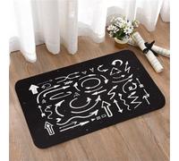 LMaFCaIGU Tapis de Porte Paillasson Interieur et Extérieur Antidérapant Absorbant,Ensemble d'icônes de flèches dessinées à la Main sur Tableau Noir - Arrière-Plan,40x60cm