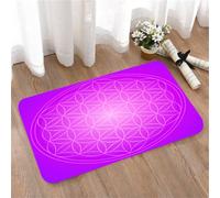 LMaFCaIGU Tapis de Porte Paillasson Interieur et Extérieur Antidérapant Absorbant,Fleur de Vie aux Tons psychédéliques vibrants Love Soul Kitsch Artisti,40x60cm