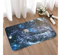 LMaFCaIGU Tapis de Porte Paillasson Interieur et Extérieur Antidérapant Absorbant,Fond d'écran de la Voie lactée de l'univers Profond avec Globe et étoile Brillante,40x60cm