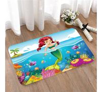 LMaFCaIGU Tapis de Porte Paillasson Interieur et Extérieur Antidérapant Absorbant,Illustration d'une mer avec Une sirène,40x60cm