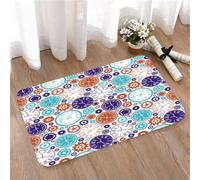 LMaFCaIGU Tapis de Porte Paillasson Interieur et Extérieur Antidérapant Absorbant,Illustration vectorielle d'une Texture bébé sans raccord avec des Engrenages colorés sur Fond Clair,40x60cm