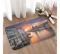 LMaFCaIGU Tapis de Porte Paillasson Interieur et Extérieur Antidérapant Absorbant,Image du Paysage Urbain du Grand Canal à Venise Horizon European City Intern,40x60cm