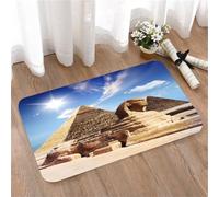 LMaFCaIGU Tapis de Porte Paillasson Interieur et Extérieur Antidérapant Absorbant,Le Grand Sphinx Entre Les Pyramides de Khéphren et de Mykérinos à Gizeh, au Caire, en Égypte,40x60cm