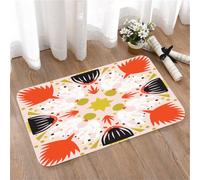 LMaFCaIGU Tapis de Porte Paillasson Interieur et Extérieur Antidérapant Absorbant,Mandala géométrique d'art Populaire représentant Une Fleur et Un Cactus,40x60cm