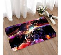 LMaFCaIGU Tapis de Porte Paillasson Interieur et Extérieur Antidérapant Absorbant,Nébuleuse Abstraite Lumineuse au néon représentant Un Violon et des Notes de Musique colorées,40x60cm