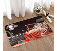 LMaFCaIGU Tapis de Porte Paillasson Interieur et Extérieur Antidérapant Absorbant,Objets de l'industrie cinématographique hollywoodienne Concept de cinéma,40x60cm