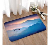 LMaFCaIGU Tapis de Porte Paillasson Interieur et Extérieur Antidérapant Absorbant,Parapente survolant des chaînes de Montagnes brumeuses au Lever du Soleil,40x60cm