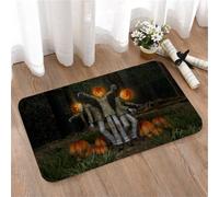 LMaFCaIGU Tapis de Porte Paillasson Interieur et Extérieur Antidérapant Absorbant,Personnage d'halloween Pumpkin Man,40x60cm