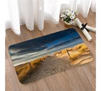 LMaFCaIGU Tapis de Porte Paillasson Interieur et Extérieur Antidérapant Absorbant,Sentier d'empreintes sur la Dune de Sable vers Le Rivage Calme,40x60cm