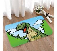 LMaFCaIGU Tapis de Porte Paillasson Interieur et Extérieur Antidérapant Absorbant, Un Dinosaure Qui Fait Un Signe de Pouce levé Peut Tenir n'importe Quoi et se détache du Fond,40x60cm