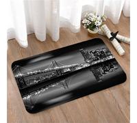 LMaFCaIGU Tapis de Porte Paillasson Interieur et Extérieur Antidérapant Absorbant,Vue panoramique de Lower Manhattan et du Pont de Brooklyn, New York,40x60cm