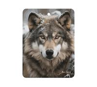 Lmage of Wolf in The Snow Désodorisant à suspendre pour voiture - Tablettes d'aromathérapie parfumées longue durée - Cartes parfumées carrées pour véhicules, chambre à coucher, armoire - Style noir