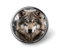 Lmage of Wolf in the Snow Épingles personnalisées pour sacs à dos - Épinglette tendance pour costumes - Jolies épingles à boutons pour femme et homme - Broche vintage cool pour mariage - Cadeau