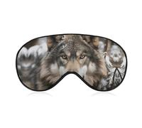 Lmage of Wolf in The Snow Masque de sommeil pour les yeux pour homme et femme Masque de sommeil occultant amusant Masque de sommeil mignon
