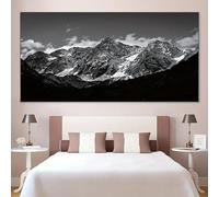 LMAIWANG 1 affiche murale sur toile représentant des montagnes majestueuses, décoration d'intérieur tendance, cadeau pour amis et famille (70 x 140 cm, cadre intérieur)