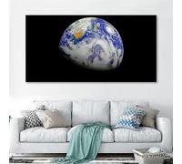 LMAIWANG Affiche de la Terre, décoration murale, galaxie, planète, toile, tableau imprimé, décoration moderne, espace (20 x 40 cm, cadre intérieur)