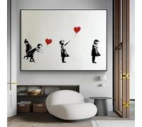 LMAIWANG Art urbain graffiti : La fille qui a perdu l’amour - Affiche, impression sur toile, art mural, tableau pour la décoration du salon (20 x 30 cm/cadre intérieur)