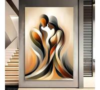 LMAIWANG Décoration murale moderne pour chambre : tableau sur toile abstrait aux formes irrégulières et créatives (40 x 60 cm/cadre intérieur)