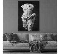 LMAIWANG Esthétique grecque - Sculpture de David blanc - Art mural pop - Toile imprimée - Affiche pour la décoration du salon (40x60cm/cadre intérieur)