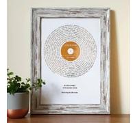 LMAIWANG Impressions numériques sur toile vintage avec disque vinyle, décoration esthétique pour chambre à coucher, paroles de chansons, mélomane (60 x 80 cm, cadre intérieur)