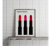 LMAIWANG Rouge à lèvres, maquillage, impression d'art | typographie rétro | Décoration murale rouge et rose | Galerie d'affiches scandinaves 80 x 120 cm, sans cadre