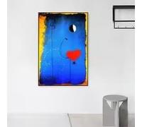 LMAIWANG Tableau abstrait « Cœur de danseuses et amour » de Joan Miró, célèbre affiche murale pour salon ou maison (60 x 80 cm avec cadre)