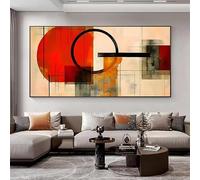 LMAIWANG Tableau abstrait sur toile, impression d'art géométrique, affiche, décoration murale, illustration, décoration de chambre (50 x 100 cm/sans cadre)