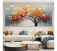 LMAIWANG Tableau moderne de paysage sur toile texturée pour la décoration murale de la chambre (55 x 110 cm/Cadre intérieur)
