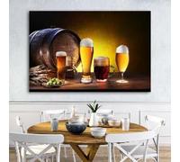 LMAIWANG Tableau sur toile représentant différents types de bières, bannière pour bar à bière, affiche pour cave à vin, impression pour la décoration murale de bar et de cuisine (40x60cm/sans cadre)