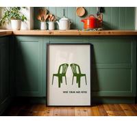 LMAIWANG Tabouret vert Bad Rabbit Fotos/Impression numérique/Décoration murale/pour salon, chambre, cuisine (60x80cm/Cadre intérieur)