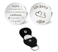 LmashRbaiw Cadeau Papa,Cadeau Fete des Peres,Un Petit Câlin Porte-Bonheur,Cadeau Anniversaire Papa,Cadeau de fête des pères,Cadeau Futur Papa,Cadeau Beau Papa,Idee Cadeau pour Papa,Cadeau Papa Noel
