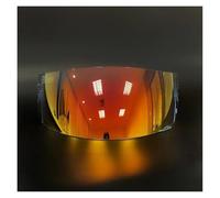 LMBN Visière de Casque, Visière de Casque de Moto intégrale Anti-UV for LS2 FF352 FF351 FF369 FF384 (Transparente)(Clear Revo Red)