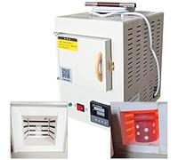 LMBXAIP Petit Four éLectrique De Laboratoire, (PortéE : 100-1200°C, PréCision : 1°C) Fibre CéRamique Multifonctionnelle, Four Haute TempéRature IntéGré à Commande par Programme