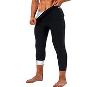LMCOB Pantalon de sudation pour homme - Legging thermique - Taille haute - Pour la gym, l'entraînement, le fitness, le sauna, l'entrejambe en maille (BH7001-07-2XL)