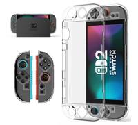 Lmcpa Étui Protection Transparent Dockable Compatible avec Nintendo Switch 2 2025, Anti-Rayures, Coque Rigide en PC pour Console Nintendo Switch 2 et Joy-Cons, Transparent
