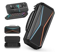 Lmcpa Dur Etui Housse pour Console Nintendo Switch 2 2025, Pochette de Voyage avec 10 Cartouches de Jeu, PC Coque Rigide de Protection Portable pour Console Switch 2 2025 et Accessoires, Noir