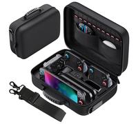 Lmcpa Étui de Protection pour Nintendo Switch 2,Housse de Transport à Coque Rigide ,Portable All Protective Hard Travel Bag for Switch 2 Console&Switch 2 Accessories (22 Cartouches Incluses)-Noir