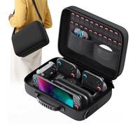 Lmcpa Étui de Protection pour Nintendo Switch 2 - Noir | Housse de Transport Coque Rigide ,Portable Hard Travel Bag for Switch 2 Console&Switch 2 Accessories (22 Cartouches Incluses)