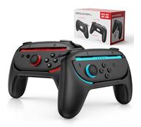 Lmcpa Lot de 2 Poignées de Manette compatibles avec Nintendo Switch 2 Joy-Cons 2025, Support JoyCon Confortable pour Accessoires Nintendo Switch 2025, Noir