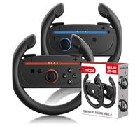 Lmcpa Lot de 2 Volants pour 2025 Nintendo Switch 2 Joy-Cons, Volants de Course Compatibles avec Mario Kart World- Switch 2, Noir