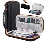 Lmcpa Pochette Housse pour 2025 Console Nintendo Switch 2 , Sac de Voyage avec 20 Cartouches de Jeu, Etui Rigide de Protection Portable pour Console Nintendo Switch 2 2025 Accessoires, Orange