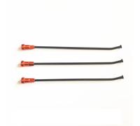 LMDO 18 pièces/lot de rayons de moto #45 acier noir 4,0 mm-170-238 mm Wiht Alloy Color Nipples Motorcycle Wheel Rim Wire Mesh Spoke (170 mm mamelon orange)