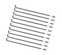 LMDO J-Bend Lot de 20 roues de vélo électriques 12 G 2,5 mm Corps rond Noir Pour grande vitesse (personnalisé)