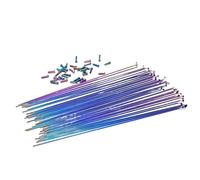 LMDO Lot de 12 fils de rayons avec mamelon pour roue de VTT 26/27,5/29", en acier inoxydable, haute résistance, rayons de vélo (coloré, 12 pièces 258 mm)