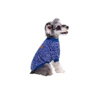 LMDO Veste classique pour chihuahua avec inscription « Keep You Warm » - Pour petits chiens et chats - Bleu foncé - Taille 2XL