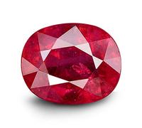 LMDPRAJAPATIS Rubis naturel de Birmanie à usage astrologique, pierre originale non chauffée, non traitée, certifiée par l'esprit de la terre, pierre précieuse naturelle en vrac 4,50 carats, Rubis