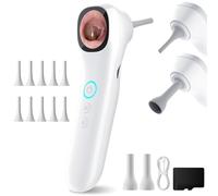 LMECHN Mini Otoscope Oreille avec LED, 1080P HD Otoscope Camera 1-4x Autoscope Oreille avec Carte MicroSD 32GB et 12 Silicone Remplaçables pour Adultes, Enfants et Animaux Adapté aux Windows MacOS
