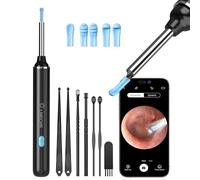 LMECHN Otoscope Oreille,Nettoyage Oreille 1080P HD 3,5mm Camera Oreille Nettoyage IP67 Étanche et 6 LED, Cure Oreille Adapté aux IOS, iPad et Android