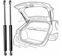 LMFFSP Tige de Support de hayon pour Peugeot 2008 2013 2014 2015 2016 2017 2018 2019 37.7CM Tiges de Support de Coffre