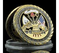 LMFKDA Pièce de monnaie de défi militaire américaine de 1775 - Pièce souvenir creuse - Collection de médailles en bronze - Cadeau par défaut
